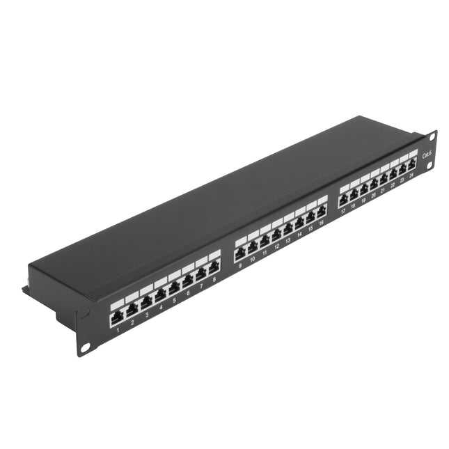 Patchpanel 1U KAT.6 STP 24p z listwą wspierającą