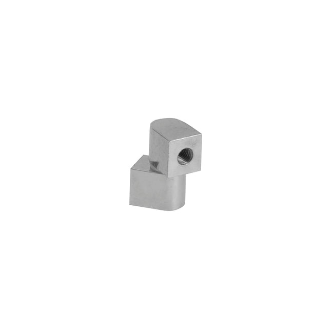 Chrome-plated M6 2-piece hinge with silicone pad for doors