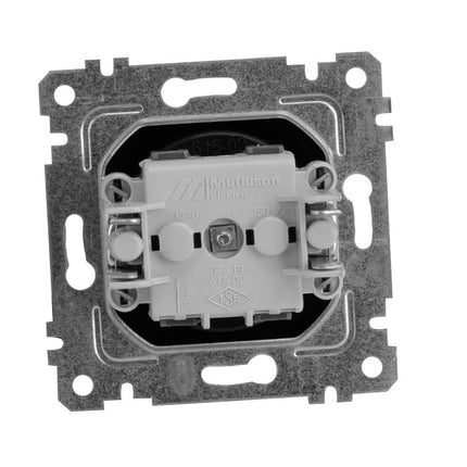 GNIAZDO POJEDYNCZE GNIAZDKO ELEKTRYCZNE Z UZIEMIENIEM RITA CZARNE BEZ RAMKI