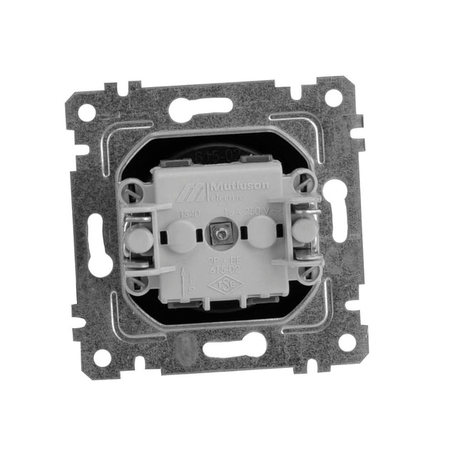 GNIAZDO POJEDYNCZE GNIAZDKO ELEKTRYCZNE Z UZIEMIENIEM RITA CZARNE BEZ RAMKI