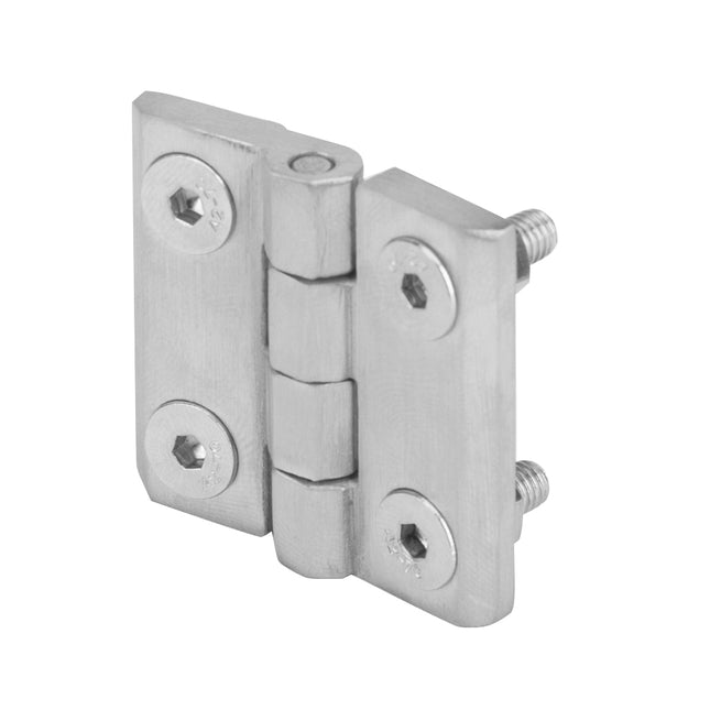 Screw-on hinge 40x40 mm with M5 holes, assembly kit 0Z-0177