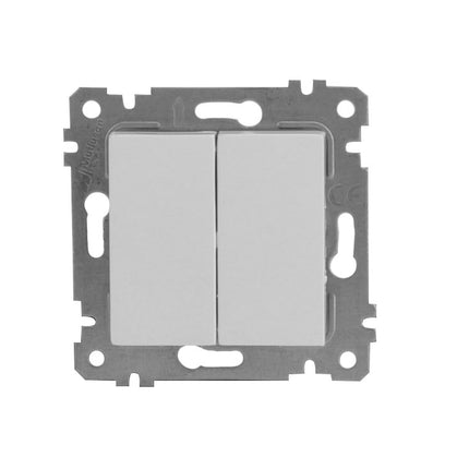 Wyłącznik światła podwójny podtynkowy bez ramki RITA