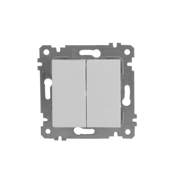 Wyłącznik światła podwójny podtynkowy bez ramki RITA