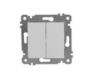 Wyłącznik światła podwójny podtynkowy bez ramki RITA