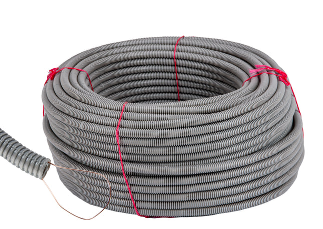 Rura peszel Fi 14,14/19,85 z pilotem 750N niepalna PVC szare 100M