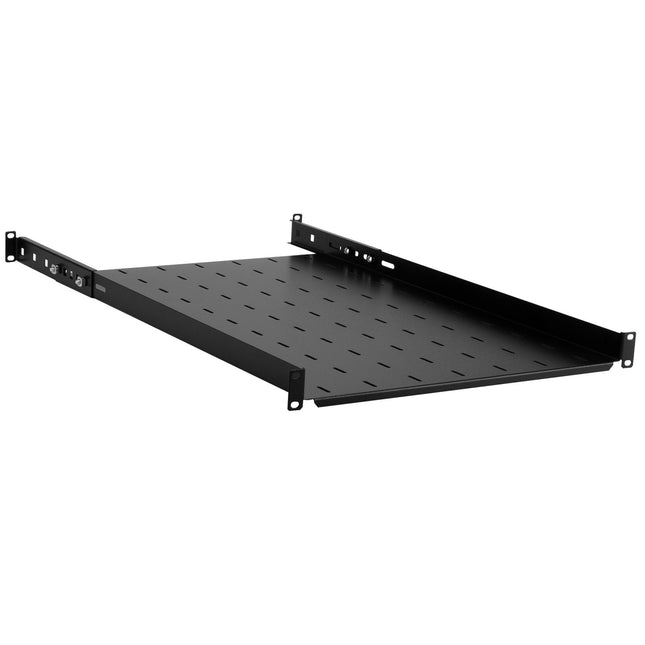 Półka regulowana do szafy RACK 19'' 1U 650 mm czarna