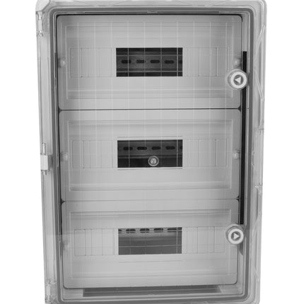 Skrzynka montażowa szafka ABS 350x500x190 transparentna pod esy 3x15 natynkowa komplet