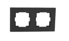 RAMKA DO WYŁĄCZNIKA GNIAZDA ELEKTRYCZNEGO PODWÓJNA POZIOMA CZARNA RITA