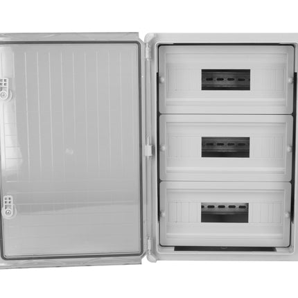 Skrzynka montażowa szafka ABS 350x500x190 transparentna pod esy 3x15 natynkowa komplet