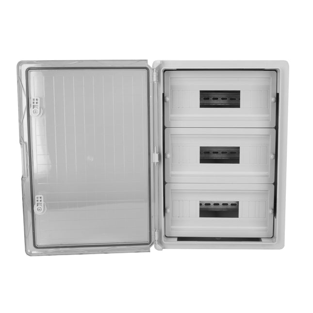 Skrzynka montażowa szafka ABS 350x500x190 transparentna pod esy 3x15 natynkowa komplet