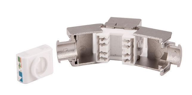 KEYSTONE METALOWY CAT. 6 RJ45 FTP beznarzędziowy IP-1160-F Euro-Box