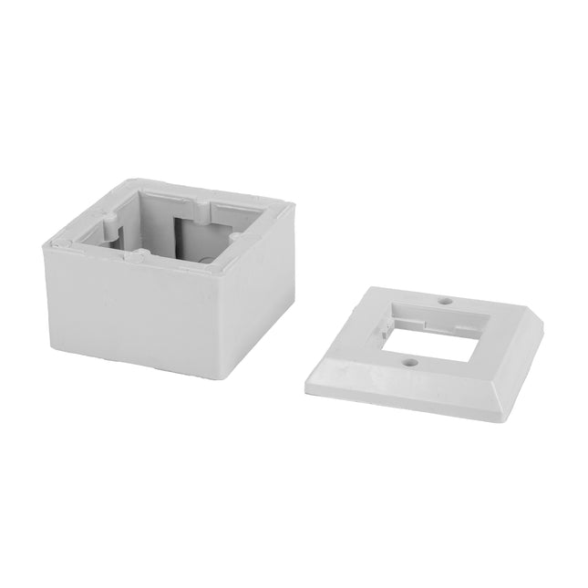 Puszka natynkowa do gniazd 45x45 2 moduły do koryta 46x18-46x25