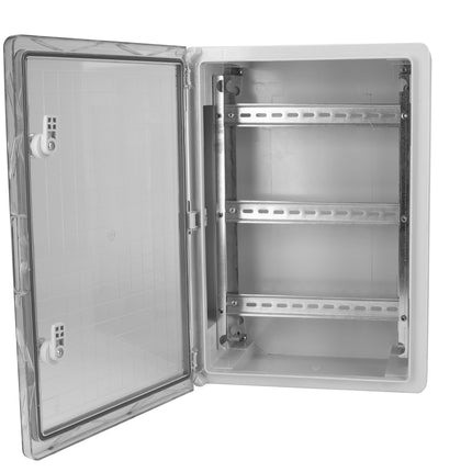 Skrzynka montażowa szafka ABS 350x500x190 transparentna pod esy 3x15 natynkowa komplet