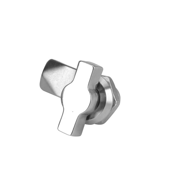 Zamek ćwierćobrotowy przemysłowy z uchwytem motylkowym metalowy 1ZP-0364