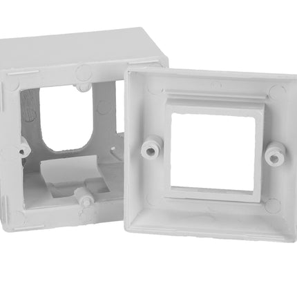 Puszka natynkowa do gniazd 45x45 2 moduły do koryta 46x18-46x25