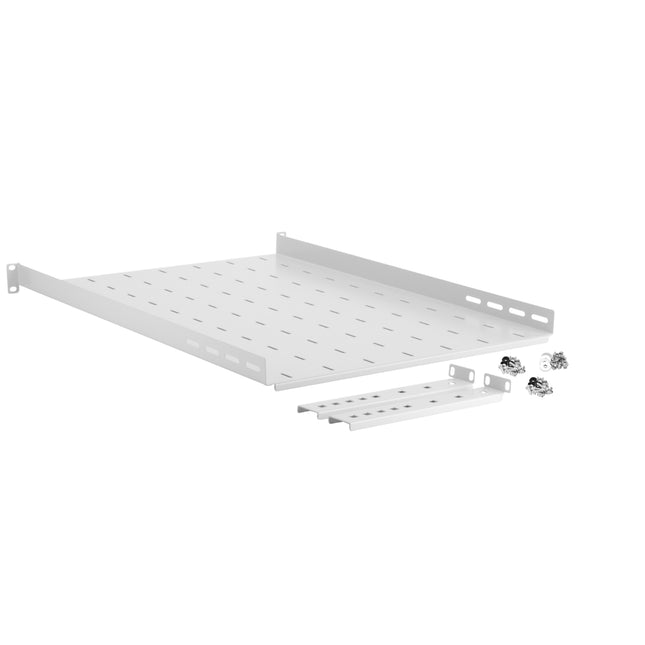 Półka regulowana do szafy RACK 19" 1U 650 mm szara