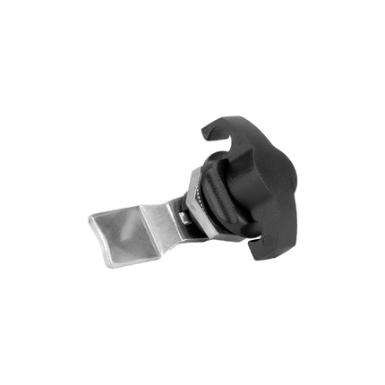 Pokrętło motylkowe ZnAl pod kłódkę czarne z ryglem 1ZP-0063