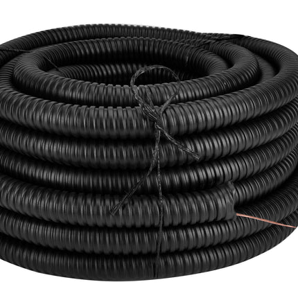 Rura karbowana peszel metalowy w oplocie PVC z pilotem FI 26/30 25 M