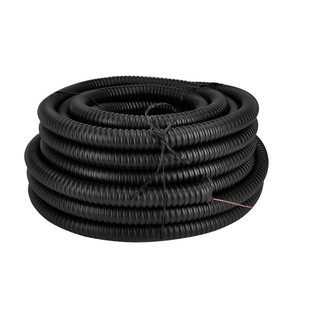 Rura karbowana peszel metalowy w oplocie PVC z pilotem FI 26/30 25 M