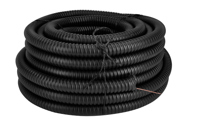 Rura karbowana peszel metalowy w oplocie PVC z pilotem FI 26/30 25 M Euro-Box