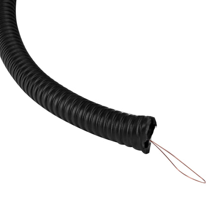 Rura karbowana peszel metalowy w oplocie PVC z pilotem FI 26/30 25 M