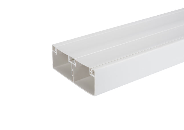 Koryto kablowe PVC dzielone 130x50 do gniazd 45x45 białe kanał instalacyjny