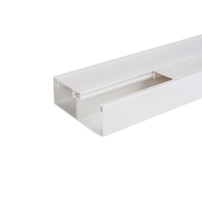 Koryto kablowe PVC dzielone 130x50 do gniazd 45x45 białe kanał instalacyjny
