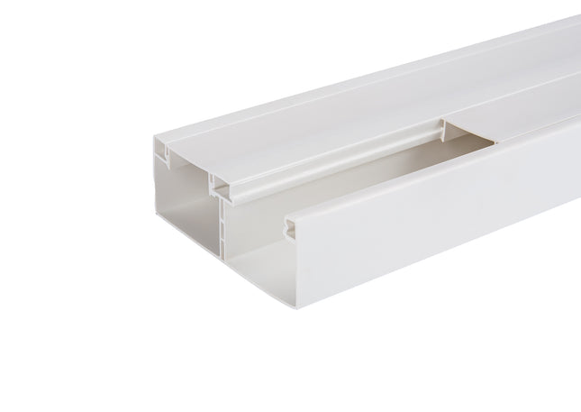 Koryto kablowe PVC dzielone 130x50 do gniazd 45x45 białe kanał instalacyjny