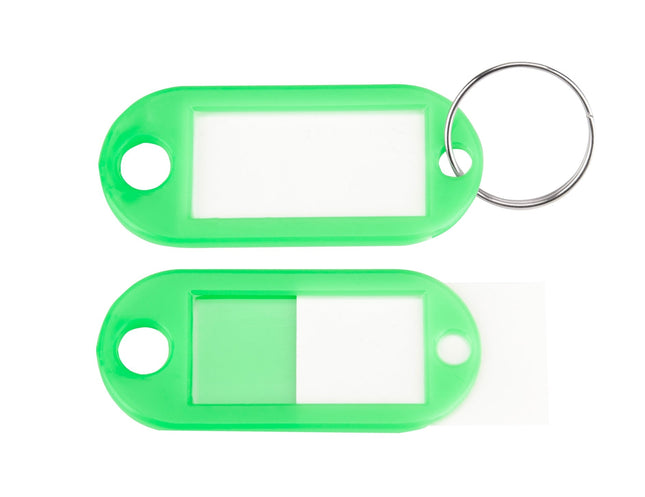 Identyfikatory breloki zawieszki do kluczy plastikowe zielone 10 szt. Euro-Box