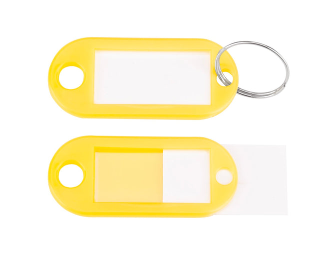 Identyfikatory breloki zawieszki do kluczy plastikowe żółte 10 szt. Euro-Box