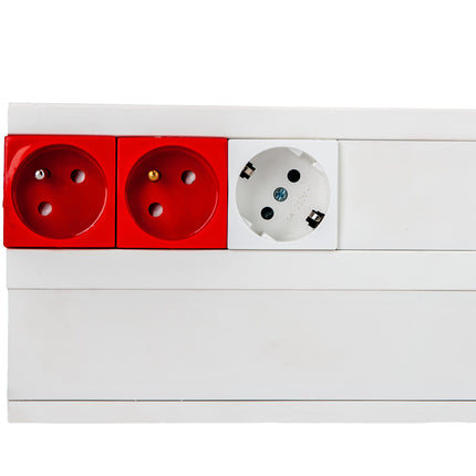 Koryto kablowe PVC dzielone 130x50 do gniazd 45x45 białe kanał instalacyjny
