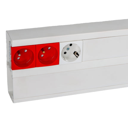 Koryto kablowe PVC dzielone 130x50 do gniazd 45x45 białe kanał instalacyjny