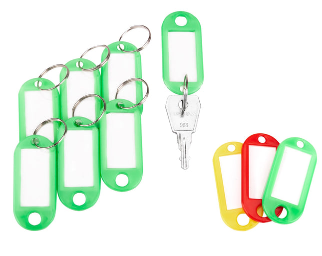 Identyfikatory breloki zawieszki do kluczy plastikowe zielone 10 szt. Euro-Box