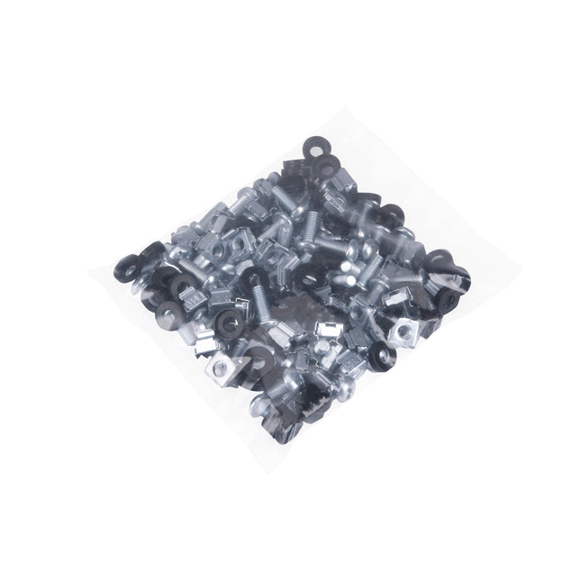 ZESTAW MONTAŻOWY ŚRUBY MONTAŻOWE M6 DO SZAFY RACK 19" 10" 500 SZT. SREBRNE Euro-Box