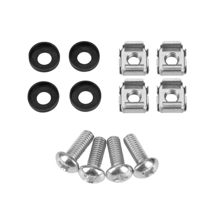 ZESTAW MONTAŻOWY ŚRUBY MONTAŻOWE M6 DO SZAFY RACK 19" 10" 500 SZT. SREBRNE Euro-Box