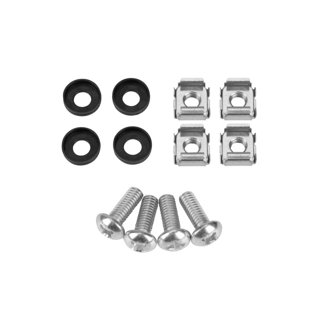 ZESTAW MONTAŻOWY ŚRUBY MONTAŻOWE M6 DO SZAFY RACK 19" 10" 500 SZT. SREBRNE Euro-Box