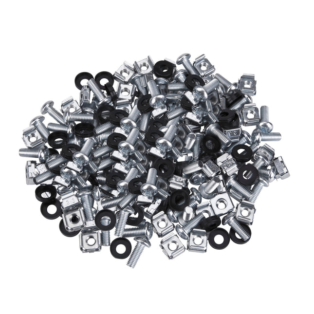 ZESTAW MONTAŻOWY ŚRUBY MONTAŻOWE M6 DO SZAFY RACK 19" 10" 4x100 SREBRNE Euro-Box