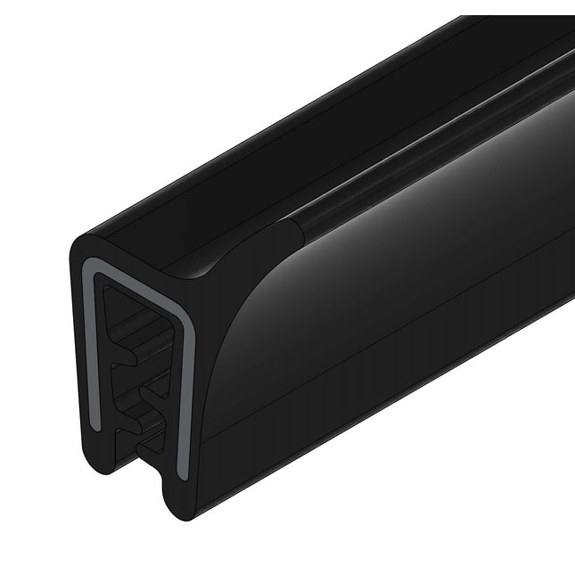 Uszczelka krawędziowa górna z płetwą zbrojona samozaciskowa 0,5-2 mm m EPDM 1 m 12EUK-0013