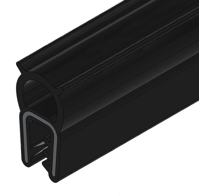 Uszczelka krawędziowa górna z bąblem zbrojona samozaciskowa 1-3,5 mm EPDM 1 m 12EUK-0022 Euro-Box