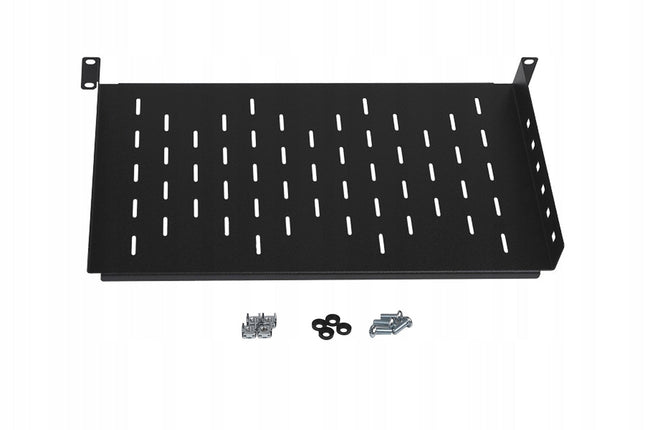 Półka stała do szafy RACK 19'' 1U 250 mm czarna Euro-Box