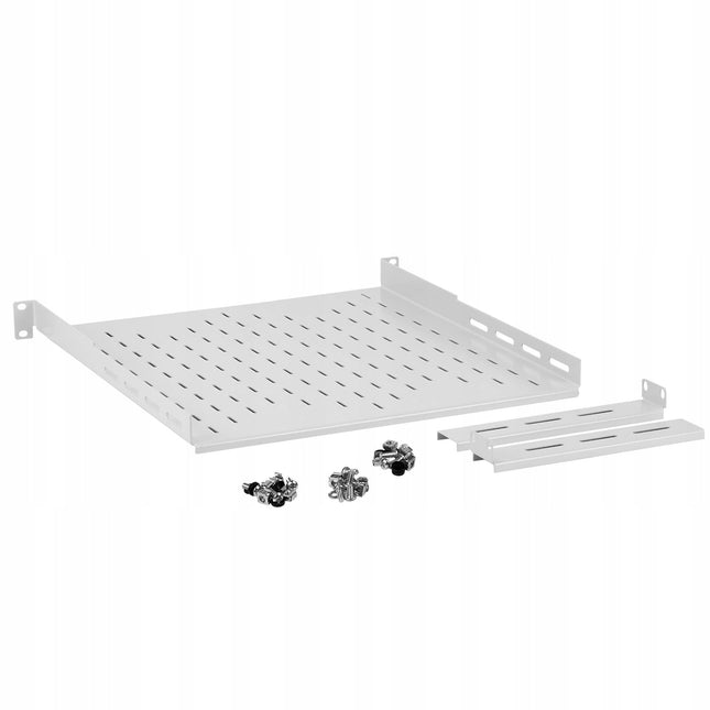 Półka regulowana do szafy RACK 19'' 1U 480 mm szara Euro-Box