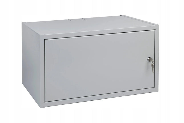 Szafa RACK 19" LC wisząca 6U 350 mm drzwi pełne RAL7035 szara Euro-Box