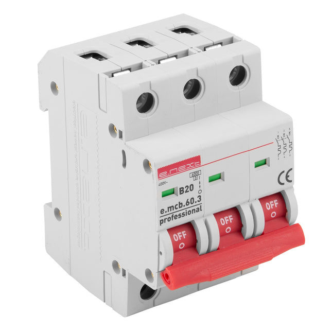 Wyłącznik nadprądowy bezpiecznik B20 3P 20A