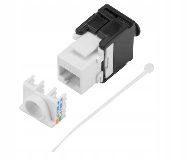 Gniazdo keyston RJ45 KAT.5e beznarzędziowy Euro-Box