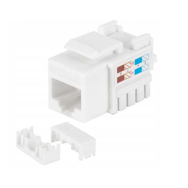 Gniazdo keyston RJ45 KAT.6 UTP 90°