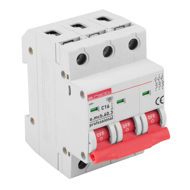 Wyłącznik nadprądowy bezpiecznik C16 3P 16A