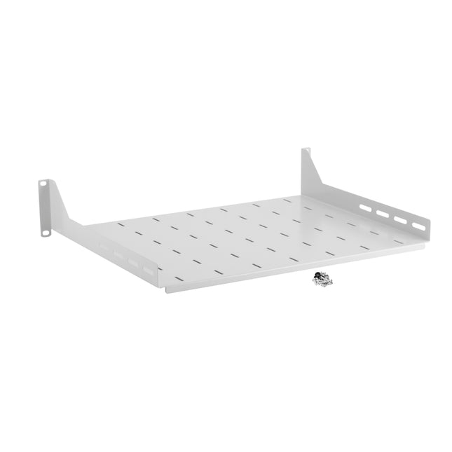 Feste Ablage für 19" RACK-Schrank 2U 350 mm Grau