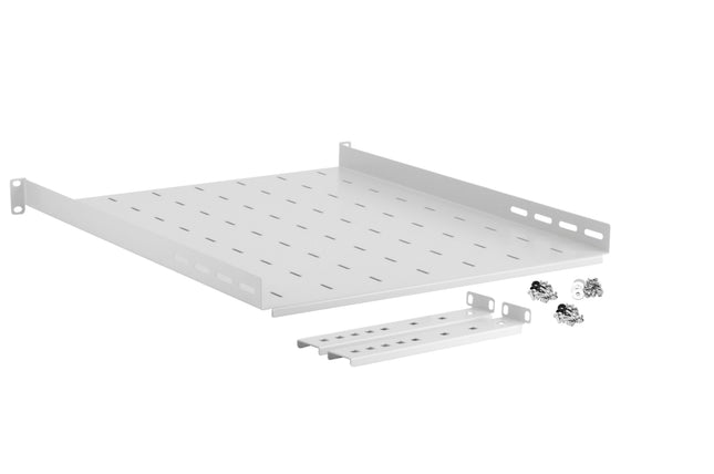 Półka regulowana do szafy RACK 19" 1U 550 mm szara Euro-Box