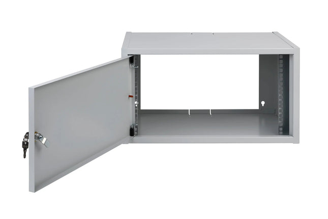 Szafa RACK 19" LC wisząca 6U 350 mm drzwi pełne RAL7035 szara Euro-Box