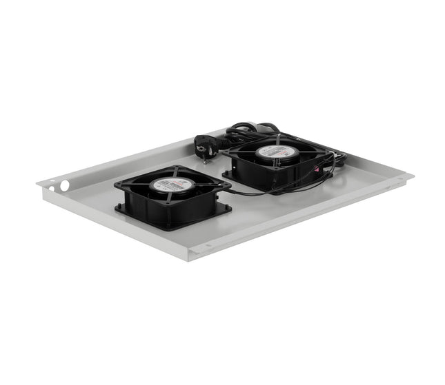 Panel wentylacyjny do szaf RACK 19" dachowy, 2 wentylatory Euro-Box